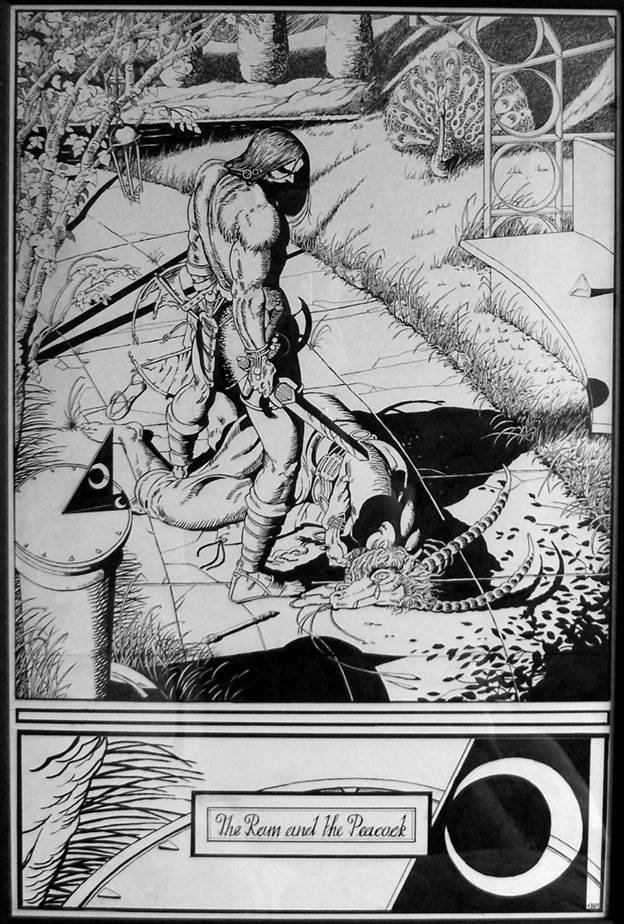 Ram and the peacock Comic Art